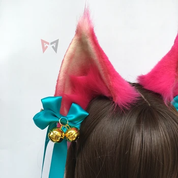 Nové Ručne Vyrobené 2020 Nové LOL Deväť-Tailed Fox Ahri Cosplay DIY Uši Hairhoop Hairbands pokrývku hlavy Na Kostým