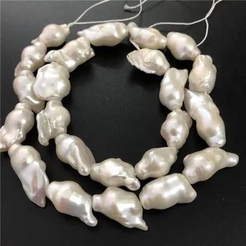 NOVÉ sladkovodné perly AA reborn keshi barokový biela prírody 15