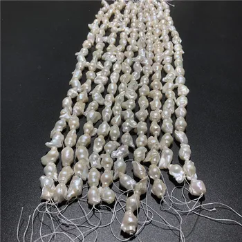 NOVÉ sladkovodné perly AA reborn keshi barokový biela prírody 15