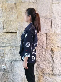 Nové Unisex Japonský Kórea Štýl Kuchár Jednotné Kimono Sushi Kuchára Tričko Stredné Rukáv Reštaurácie, Kuchyne, Čašník Práce Uniformy