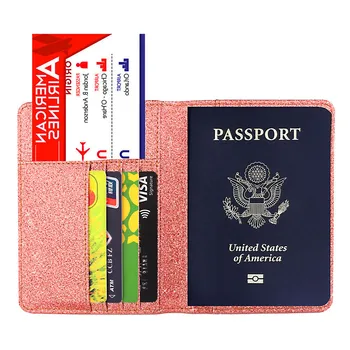 Nové Unisex Jasný Povrch Antimagnetic Certifikát Karty Taška Svieti Kožený Kryt Na Pas Package Cestovný Pas Taška
