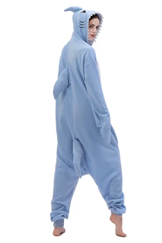 Nové Zviera Kgurumi Onesie Pyžamo Žralok Modrý Cartoon Onesie Sleepwear Dospelých Cosplay Kostýmy pre Dospelých a Teenagerov