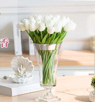 Nový 10 ks Umelá Kvetina Tulipán umelé kytice Skutočný dotyk kvety Pre Domáce dekorácie, Svadobné Dekoratívne Kvety dodávky