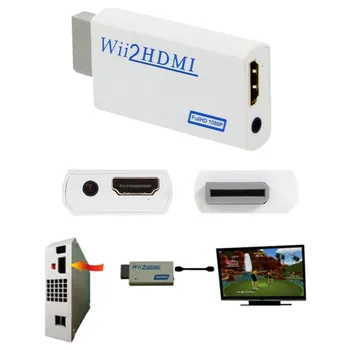 NOVÝ Full HD 1080P Wii HDMI 1080P Upscaling Converter Adaptér +3,5 mm Audio Výstup