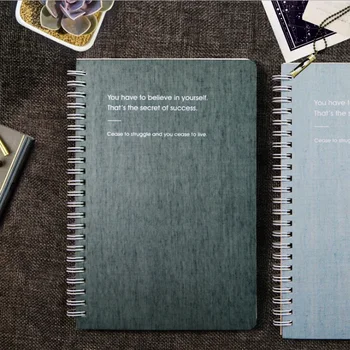 Nový jednoduchý cievka to imitácia handričkou knihy mieste A5 business notebook 65 listov