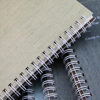 Nový jednoduchý cievka to imitácia handričkou knihy mieste A5 business notebook 65 listov