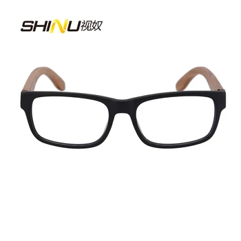 Nový kórejský retro SKUTOČNÉ drevené okuliare, rám muži ženy obyčajný okuliare počítač okuliare oculos de grau F014