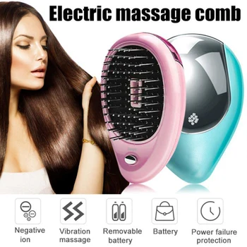 Nový Magic Prenosné Elektrické Iónové Hairbrushes Masáž Hrebene Mini Ion Vibračné Vlasov Kefa Hlavu Masér Hairbrush Veľkoobchod