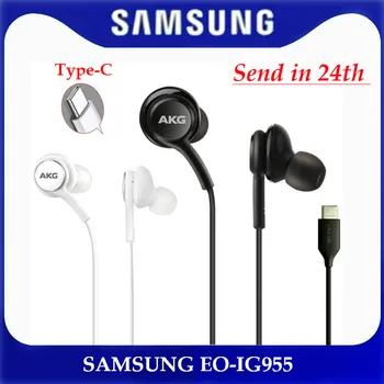 Nový SAMSUNG Note10 EO-IG955 Typ-C eraphones do uší s Mikrofónom Galaxy stereo potlačením hluku headset