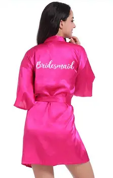 Nový sexy svadobné šaty, Ženy Krátke Nevesta kimono Bridesmaid, župan pre Svadobné Party, námornícka modrá fialová ružová čierna strieborné šaty