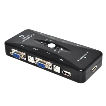 Nový USB 2.0 KVM 4 Port VGA, SVGA Klávesnice, Myši Prepnúť Okno Monitor Veľkoobchod Zdieľania