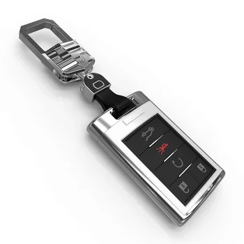 Nový Zrkadlový Odraz Tvrdé puzdro pre Cadillac CTS XTS ATS SLS SRX Kolo Logo Smart Key Krúžky Chrániť Shell Auto so Sponou