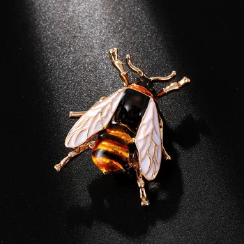 Nádherné podnikanie Obchod bumblebee brošňa mužov a žien šatka, klobúk žltý včelí hmyzu brošňa banquet pin