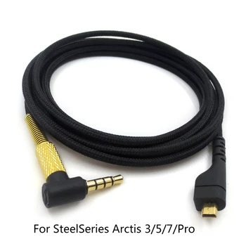 Náhradné 3,5 mm Nylon Herné Slúchadlá Audio - Kábel Pre Steelseries Arctis 357 Y3ND