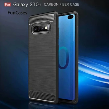 Obchodné Proti klepaniu Prípadoch Pre Samsung Galaxy s rezacím zariadením S10 Plus S10e S7 Okraji S8 S9 Poznámka 8 9 Uhlíkových Vlákien Soft Telefón Zadný Kryt smamsung