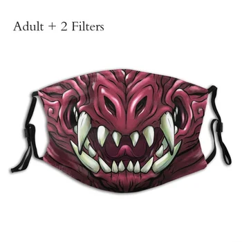 Odogaron Unisex protiprachová Úst Kryt Maska Monster Hunter Felyne Palico Hra S Filtrami na Ochranu Respirátor pre Mužov, Ženy