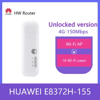 Odomknutý Huawei E8372h-155 USB WiFi Modem 4G 150Mbps LTE FDD Kapela 1/3/5/7/8/20 TDD Kapela 38/40/41 3G Mobilné hardvérový kľúč USB