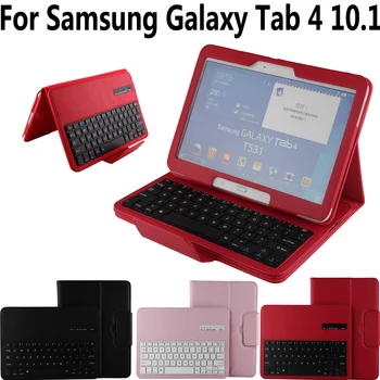 Odstránenie Odpojiť Bezdrôtovej Bluetooth Klávesnice Prípade Kryt pre Samsung Galaxy Tab4 Karta 4 10.1 T530 T531 T533 T535 Funda Tablet Shell