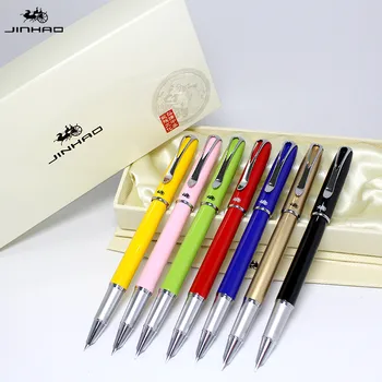 Office kancelárske potreby Dodávky Jinhao Y6 Vysoko Kvalitné Farebné Kovové Plniace Pero s 0.38 mm Nib Kovové písanie rukou Perá na Písanie