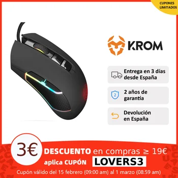OKREM Kolt obouruký PC gaming mouse, AVAGO A3050 optický snímač, 9 programovateľných tlačidiel, 5 dpi úrovne až 4.000, RGB, USB