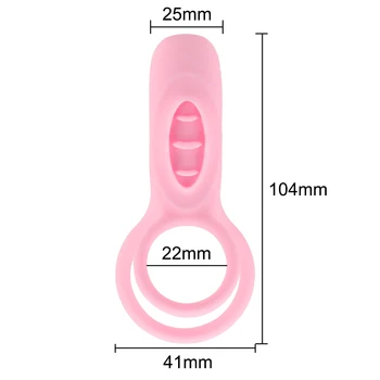 OLO 10 Frekvencia Duálny Vibračný Penis Krúžok Vibrátor Oneskorenie Ejakulácie Mravnosť Sexuálne Hračky pre Dospelých Pár
