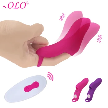 OLO 9 Frekvencia Bezdrôtové Diaľkové Ovládanie Stimulátor Klitorisu Prst, Vibrátor G-Spot Vaginálne Masáž Ženská Masturbácia