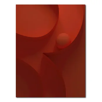 Orange Minimalistický Teplé Farebné Abstraktné Dizajn, 3D Písmená Bcd Domov Frameless Plátno Nepremokavé Atramentová Tlač Dekoratívne Plagát