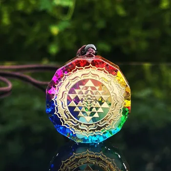 Orgonite prívesok Srí Yantra náhrdelník Posvätná Geometria čakra energie náhrdelník meditácie orgone energie prívesok