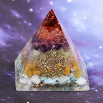 Orgonite Pyramídy Orgone Liečivú Energiu Metatron Prírodné Crystal Rock Quartz Šperky 7 Čakier Reiki Domova