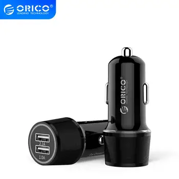 ORICO Auto USB Nabíjačky 5V2.1A 5V1A 15.5 W Max Duálny Výstup Nabíjačka do Auta pre Samsung Huawei Xiao Tablet