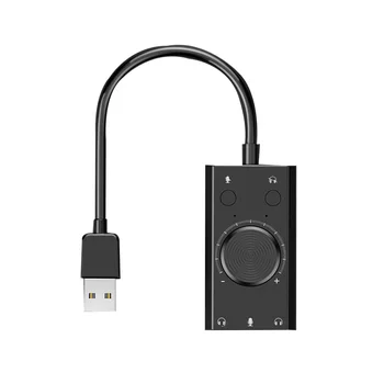 ORICO Prenosné USB Externá Zvuková Karta, Mikrofón, Slúchadlo 2-v-1, 3-Port Výstup Notebook PC Počítač Adaptér