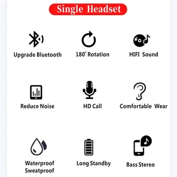 Originálne Lenovo HX106 Bluetooth Slúchadlo Pro Ucho Bezdrôtová 5.0 Slúchadlá S Mikrofónom 40 Hodín Na vedenie Stretnutí