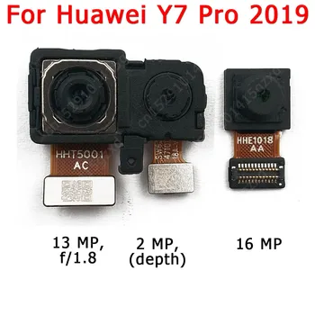 Originálne Predné, Zadné Zadná Kamera Pre Huawei Y7 Pro 2018 2019 Hlavným Smerom Modul Kamery Flex Výmena Náhradných Dielov