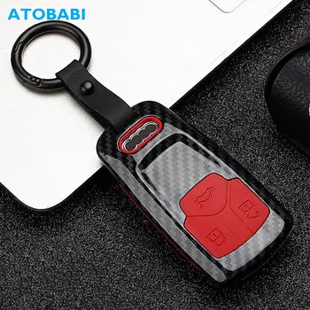 Oxid ABS Kľúča Vozidla Prípade Pre Audi A1 A3 A4 B8, A5 A6 A7 A8 Q5 Q7, TT TTS Smart Remote Fob Chránič Kryt Keychain Taška na Príslušenstvo