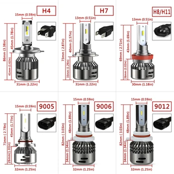 OXILAM 9005 HB3 H7 H11 H4 LED Žiarovky Svetlometu pre Hyundai Solaris Prízvuk Getz Sonáta i40 i30 Santa Fe Veloster Elentra Auto Svetla