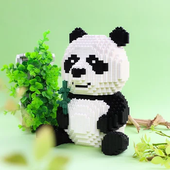 Panda Diamond Mini Stavebné Bloky DIY Údaje Panda Tehla Kreatívne Hračky pre Deti na Skladanie Blokov