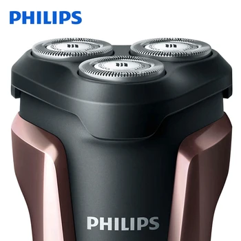 Philips S1060 Elektrický Holiaci strojček Rotačné Nabíjateľná Umývateľný Holiaci Stroj s Tromi Plávajúce Hlavy pre Mužov Trojitý Holiaci strojček Čepeľ