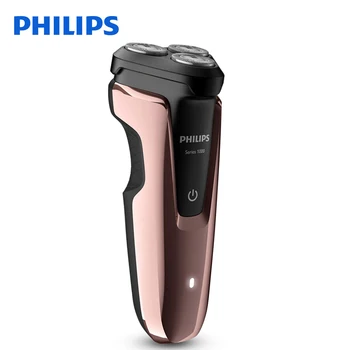 Philips S1060 Elektrický Holiaci strojček Rotačné Nabíjateľná Umývateľný Holiaci Stroj s Tromi Plávajúce Hlavy pre Mužov Trojitý Holiaci strojček Čepeľ