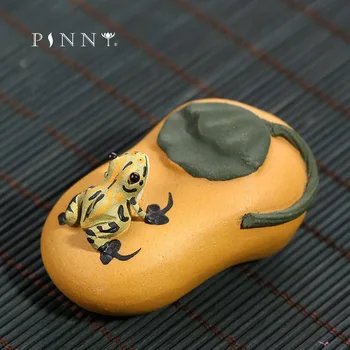 PINNY Yixing Fialová Hliny Žaba Čaj Pet Keramické Remesiel Dekoratívne Zvierat Domova Sochy Tvorivé Socha Socha