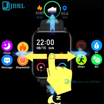Plne Dotykový Smartwatch Muži, Ženy, Športové Smart Hodinky Srdcovej frekvencie Fitness Tracker Nerezovej Ocele Pre Android IOS Smart Hodiny