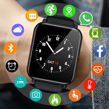 Plne Dotykový Smartwatch Muži, Ženy, Športové Smart Hodinky Srdcovej frekvencie Fitness Tracker Nerezovej Ocele Pre Android IOS Smart Hodiny