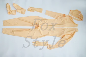Plné telo tesný latex catsuits v tele farba otvorené rozkroku