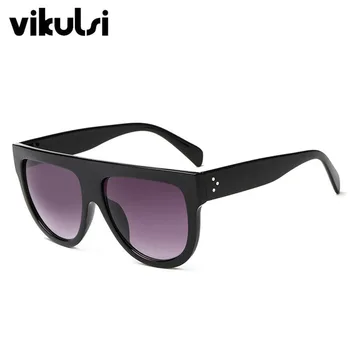 Plochý Top Black Ružové Okuliare Ženy, Luxusné Značky Dizajnér Námestie Slnko Glaases Pre Ženy Klasické Vintage Odtiene Muž UV400 Oculos