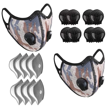 PM2.5 Anit-fog Priedušná Prachotesný Maska pre prácu Šport Ochrany Maska Maska+Filtre+Ventily Príznak Tlač Cyklistické Maska proti Prachu