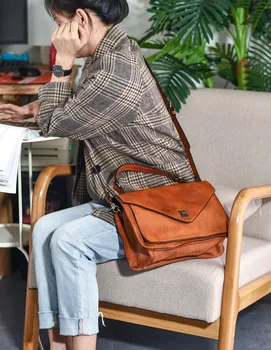 PNDME bežné ručné originálne kožené dámske kabelky jednoduchý módny návrhár prírodné skutočné cowhide strany ramenný messenger taška