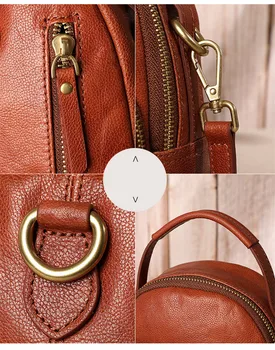 PNDME originálne kožené dámske malý batoh módne vintage luxusné cowhide multifunkčné dámske mini roztomilý bagpack žena