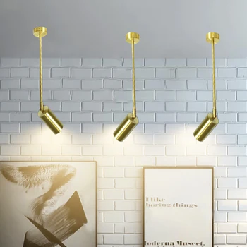 Povrchovú Montáž Stropné LED Bodové Svetlo S Adjsutable Dlhú Tyč Obývacia Izba Otočná Zlato Sledovať Svetlo E27 Pozornosti Zahrnuté
