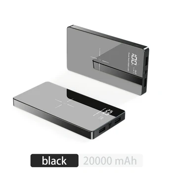 Power Bank 20000mAh Prenosné Bezdrôtové Nabíjačky Dual USB Power Banky pre iPhone Xiao Samsung Batterie Externe cargador portatil