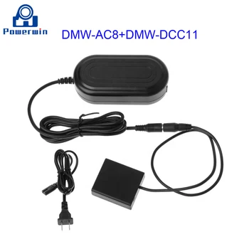 Powerwin DMW-AC8+DMW-DCC11 AC DSLR Fotoaparát Adaptér Figuríny Spojka Batérie pre GF6 GF5 GF3 GF3K GX7 S6 S6K GX80 GX85 LX100 ZS110