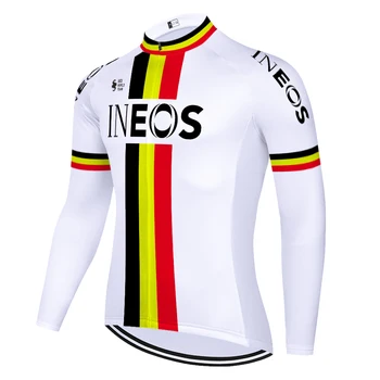 Požičovňa jersey Španielsko Dlhý rukáv Cyklistické tričko Francúzsko Taliansko INEOS pro team cyklu jersey mužov Rusko, Belgicko ciclismo masculino